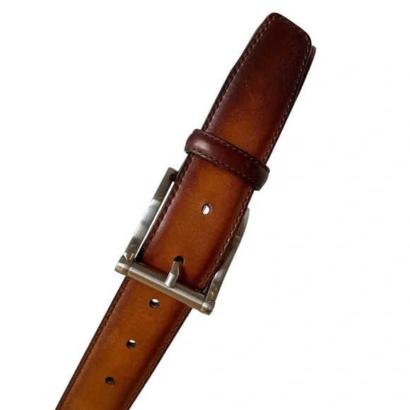 Magnanni Men's Brown Leather Belt - Picture 4 of 4